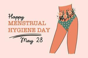 menstrual higiene dia poster vetor