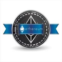 criptomoeda ethereum ouro e prata vetor