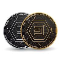 criptomoeda de ouro e prata emercoin vetor