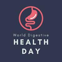 uma poster do mundo digestivo saúde dia vetor