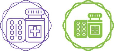 ícone de vetor de frasco de comprimidos