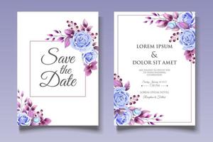 lindo cartão de convite de casamento floral