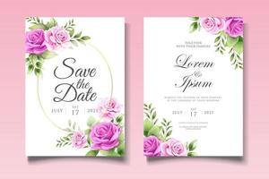 lindo cartão de convite de casamento floral