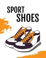ilustração vetorial de calçados esportivos vetor