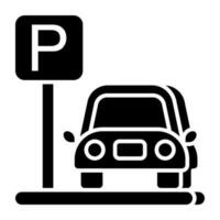 ícone de download premium de estacionamento vetor