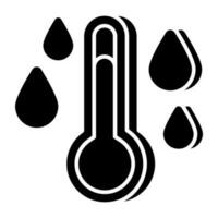 moderno Projeto ícone do chuvoso temperatura vetor