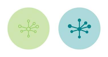 ícone de vetor de estrutura molecular