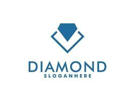 logotipo de diamante criativo e modelo de design de ícone vetor