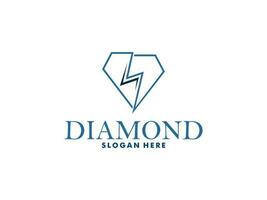 logotipo de diamante criativo e modelo de design de ícone vetor