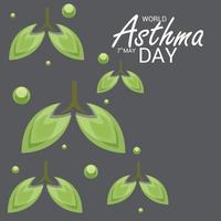 ilustração em vetor de um plano de fundo para o dia mundial da asma