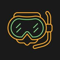 ícone de vetor de máscara de mergulho