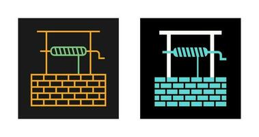 ícone de vetor de poço de água