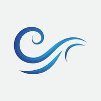 símbolo da onda de água e vetor do logotipo do ícone