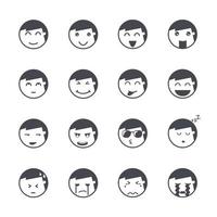 emoções homem ilustração vetorial de ícones vetor