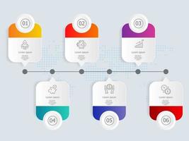 modelo de elemento de apresentação de infográfico horizontal vetor