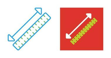 ícone de vetor de fita métrica