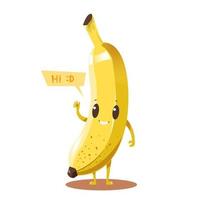 desenho de personagem de banana vetor
