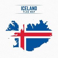 mapa da bandeira da Islândia vetor