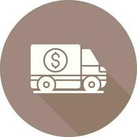 ícone de vetor de caminhão de dinheiro