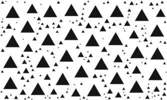 padrão de triângulo aleatório preto e branco vetor