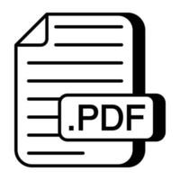 editável Projeto ícone do pdf Arquivo vetor