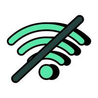 Prêmio baixar ícone do não Wi-fi vetor