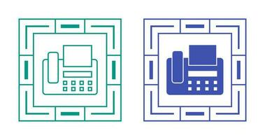 ícone de vetor de máquina de fax