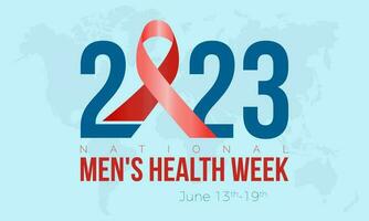 2023 conceito nacional masculino saúde semana saúde consciência vetor ilustração bandeira modelo.