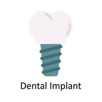 dental implantar vetor plano ícone Projeto ilustração. médico e cuidados de saúde símbolo em branco fundo eps 10 Arquivo