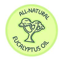 todos natural eucalipto óleo, orgânico ingrediente vetor