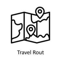 viagem derrota vetor esboço ícone Projeto ilustração. localização e mapa símbolo em branco fundo eps 10 Arquivo