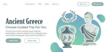 antigo Grécia escolher guiado viagem para você vetor