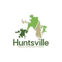 Huntsville cidade mapa moderno ilustração criativo Projeto vetor