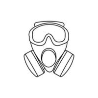 capacete mascarar proteção linha arte ilustração criativo Projeto vetor