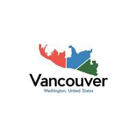 mapa do Vancouver geométrico criativo Projeto vetor