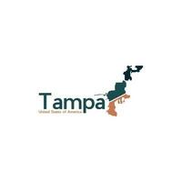 tampa cidade mapa ilustração moderno criativo Projeto vetor