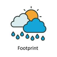 chuva vetor preencher esboço ícone Projeto ilustração. agricultura símbolo em branco fundo eps 10 Arquivo