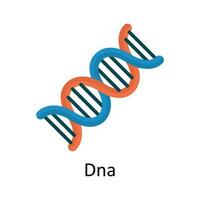 dna vetor plano ícone Projeto ilustração. médico e cuidados de saúde símbolo em branco fundo eps 10 Arquivo