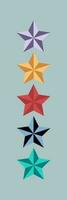 grupos do colorida cinco estrelas usava dentro qualidade Avaliação ícones, símbolos vetor