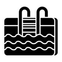 ícone de design editável de piscina vetor