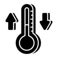 ícone de design moderno de flutuação de temperatura vetor