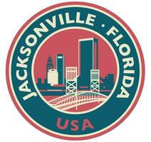 distintivo, rótulo ou carimbo com Jacksonville Horizonte, vetor ilustração