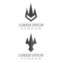 modelo de logotipo trident ícone ilustração vetorial design vetor