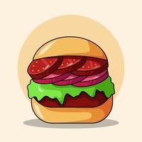 ilustração do ícone do vetor de hambúrguer