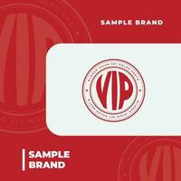 vip carta logotipo vetor