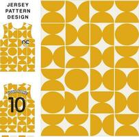 abstrato amarelo metade círculo conceito vetor jérsei padronizar modelo para impressão ou sublimação Esportes uniformes futebol voleibol basquetebol e-sports ciclismo e pescaria livre vetor.