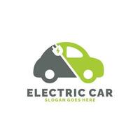 vetor de design de logotipo de carro elétrico