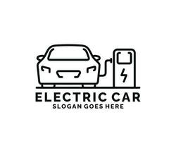 vetor de design de logotipo de carro elétrico