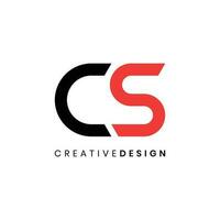 moderno simples carta cs logotipo Projeto vetor. criativo inicial cs logotipo conceito vetor