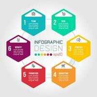 conceito de negócio de modelo infográfico com diagrama. vetor